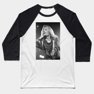 Vince Neil BW Photograph Baseball T-Shirt